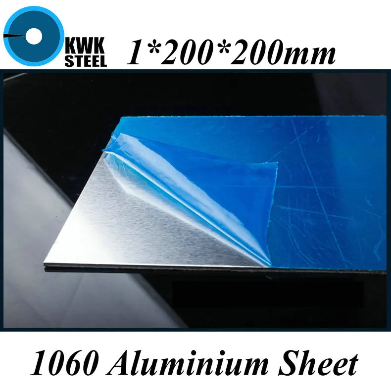 1*200*200mm Aluminum 1060 Sheet Pure Aluminium Plate DIY Material Free Shipping