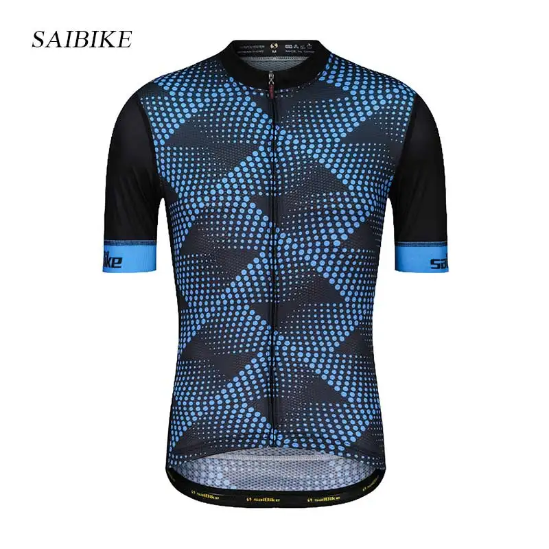 SaiBike быстросохнущая дышащая велосипедная майка с коротким рукавом летняя мужская рубашка велосипедная одежда гоночные Топы велосипедная одежда - Цвет: s1807