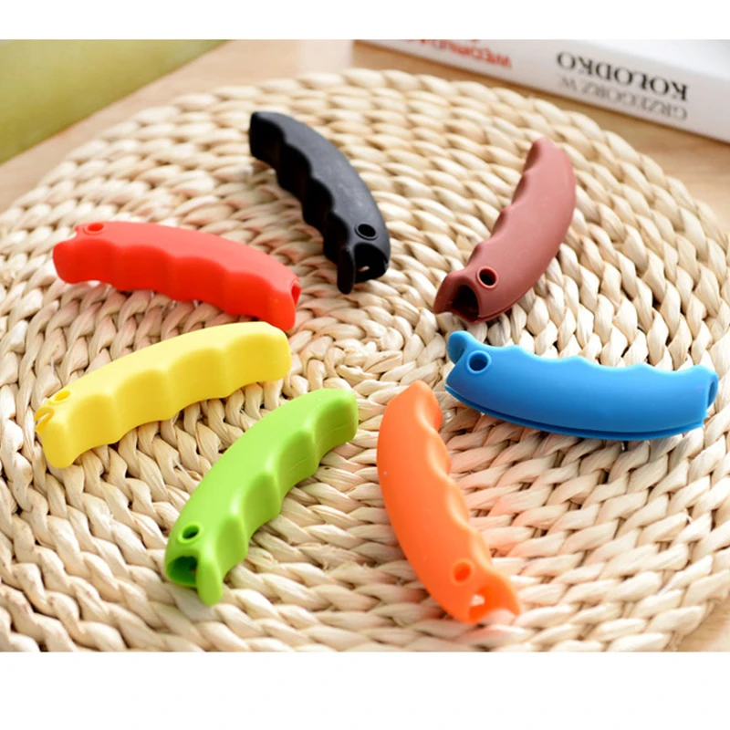 1 шт. случайный цвет ручка для сумки инструменты переноски силиконовая