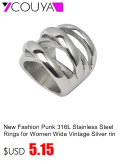 Hot Fashion Opal Retro Ring for Women White Stone with Stainless Steel Finger Rings Jewelry Charm Christmas Gift