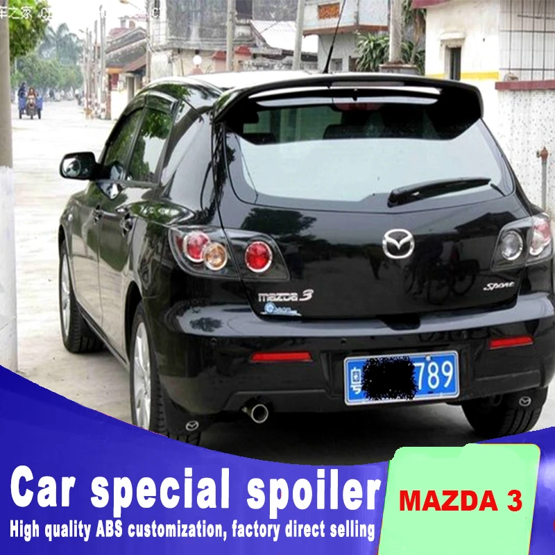 Большой ABS Материал заднее стекло Багажник крыло 3 спойлер для mazda 3 Спорт легкий удар установка стоп красный спойлер на фонарь для праймера