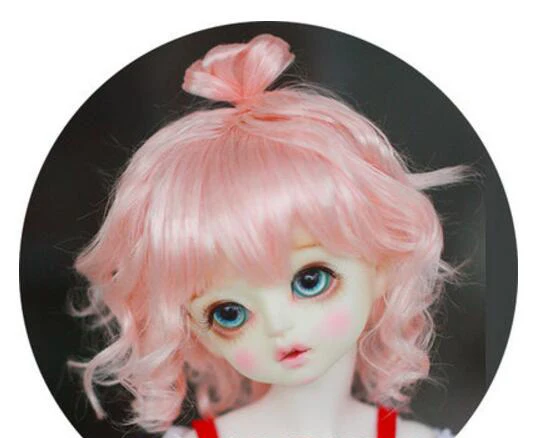 B-----wig D01-P423 детская игрушка ручной работы 1/6 blyth 1/4 1/3 аксессуары для кукол BJD/SD кукольный парик маленькая голова для шариков волос 1 шт - Color: B-----wig