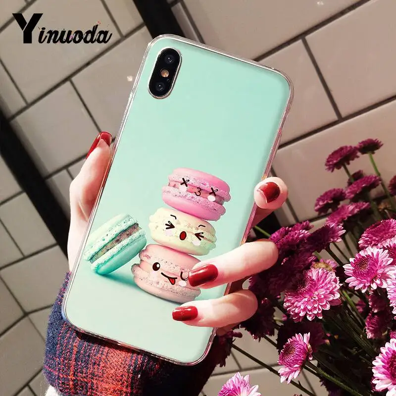 Yinuoda макароны и кексы милый женский роскошный чехол сделай сам для iPhone 8 7 6 6S Plus X XS