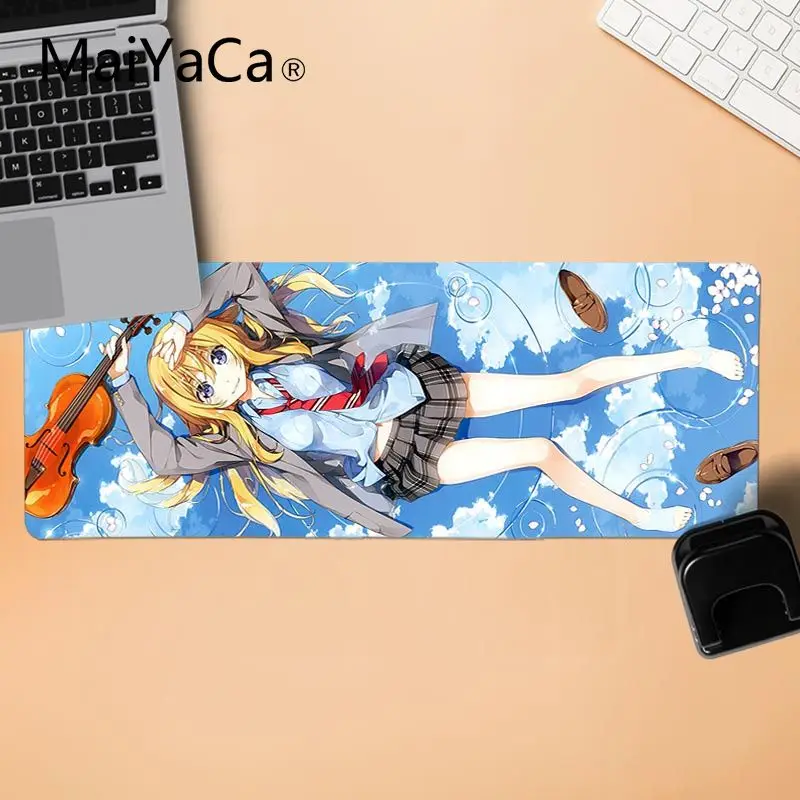 LockEdge 30X90cm MaiYaCa крутой персонализированный Fashion Your Lie In April Нескользящие прочные силиконовые компьютерные коврики резиновая мышь прочный Настольный компьютер - Цвет: LockEdge 30X90cm