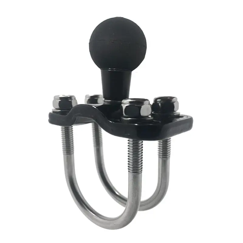 Double U-Bolt Mounting Base Motorcycle Bike Handlebar Rail Mount Phone Holder Stand with Ball for Gopro Camera Garmin | Мобильные