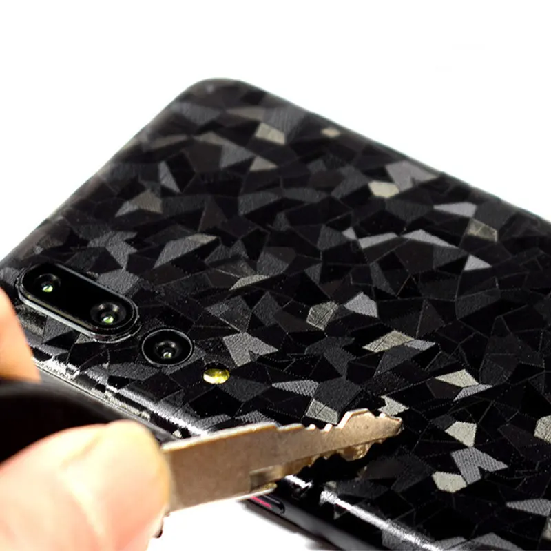 3D Matte Protective Phone Sticker Honeycomb Grain Wrap SkinsBack Membrane Paste Film for Huawei P20/P20pro Stone optional |