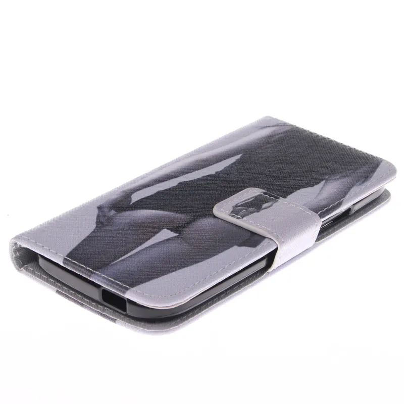 Чехол бумажник из искусственной кожи для HTC One 2 M8 Mini Beast & Woman подставка с