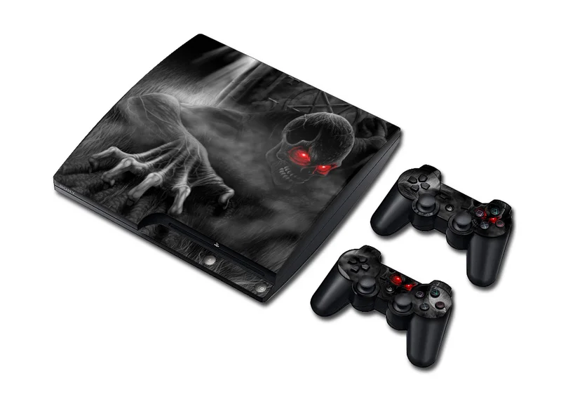 Виниловая наклейка с черепом для PS3 Slim и 2 контроллеров наклейки Sony Plastation 3 Slim|sticker