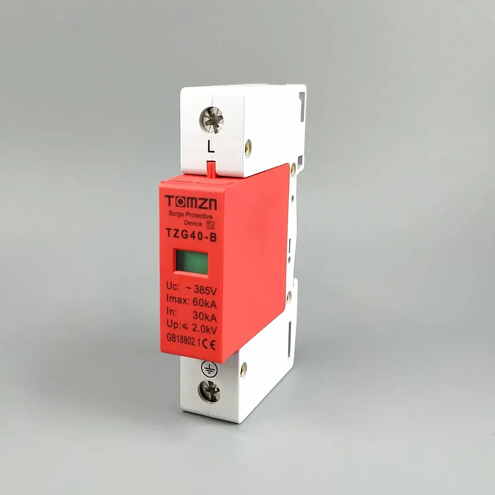 AC SPD 1P 30KA ~ 60KA D 385V домашнее устройство защиты от перенапряжения | Обустройство дома