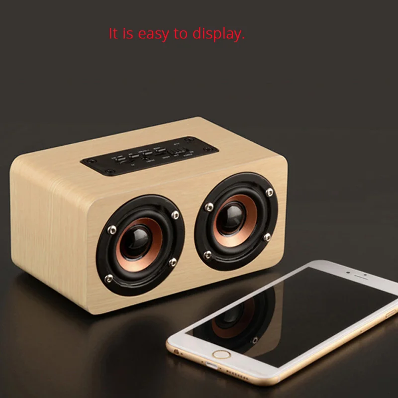Wooden Wireless Bluetooth Speaker Portable TV Sound box bar HiFi Shock Bass subwoofer TF mp3 music Boombox PC Soundbar for Xiomi |