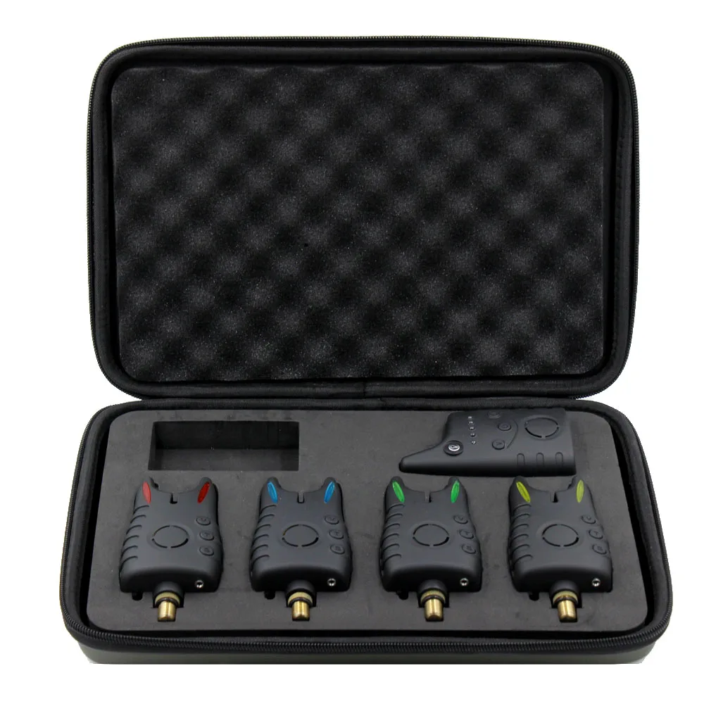 Беспроводной цифровой светодиодный сигнализатор для рыбалки 4 рыболовных укуса +