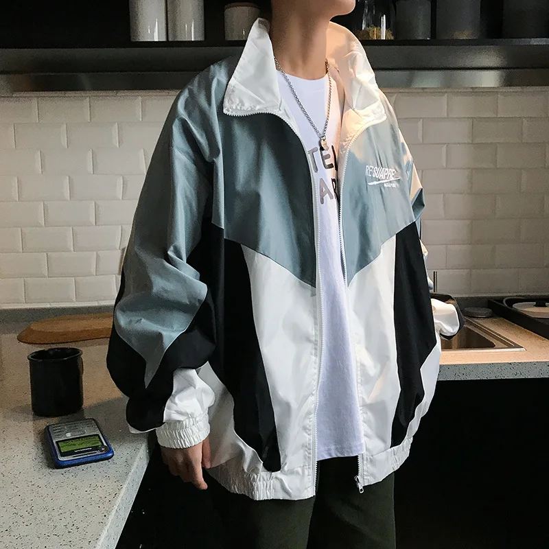 Мужская хлопковая куртка с капюшоном повседневная в стиле хип-хоп тренировочная