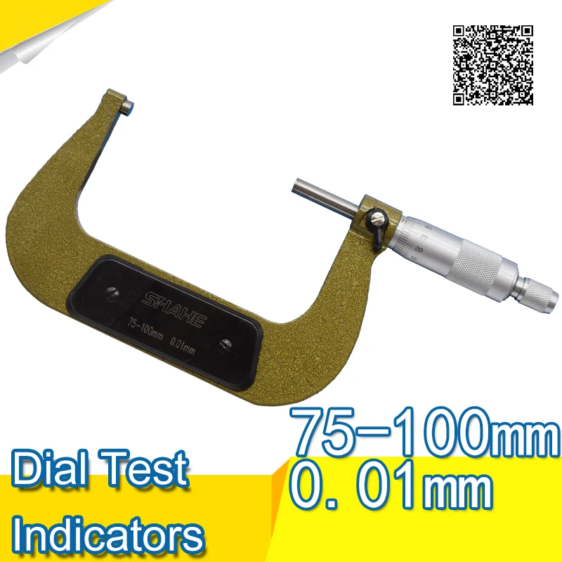 

Free Shipping SHAHE 75-100mm Good Quality High Accuracy Yellow Outside Micrometer 75-100