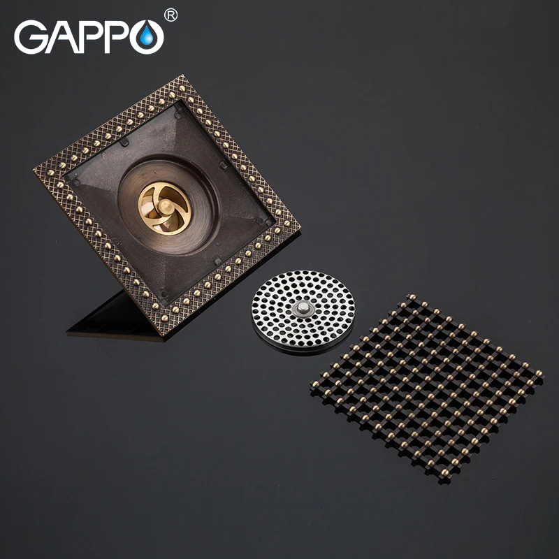GAPPO дренаж напольная Крышка для душа античная латунная сливная ванная комната