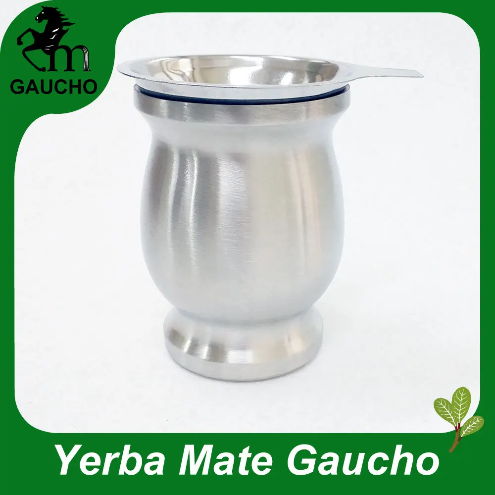 No Logo 1 шт./лот наборы для заварки чая Yerba mate тыквы Calabash нержавеющая сталь с двойными стенками теплоизоляционные легко держать горячая Распродажа MT019-200 - Цвет: No Logo