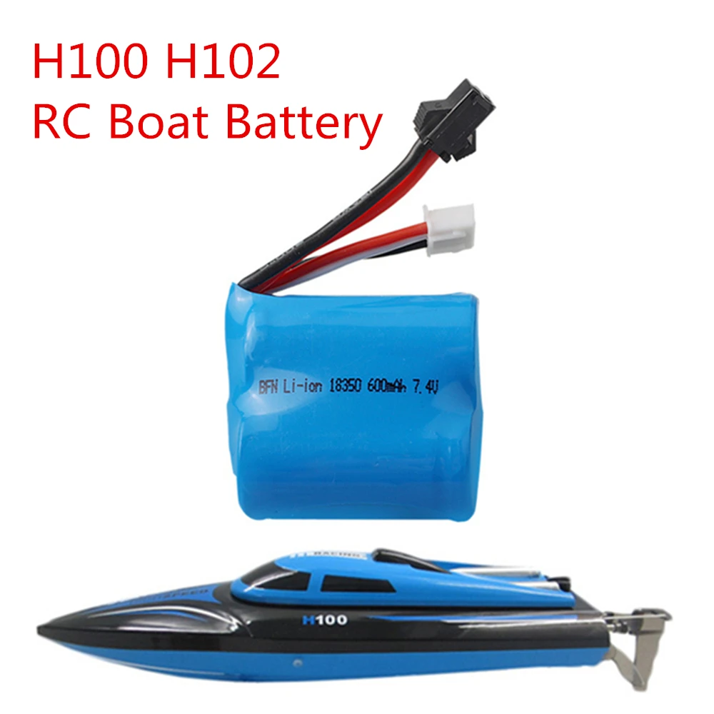 

2PCS Limskey Li-ion 18350 600mAh 7.4v Lipo Li-ion battery for H100 H102 high speed RC boat Battery With SM Plug