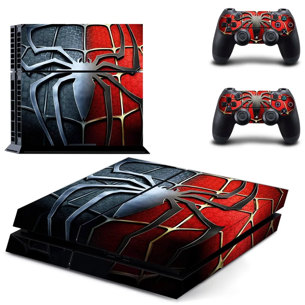 Человек-паук Venom наклейка для PS4 Стикеры Наклейка виниловая для sony Playstation 4 консоли и 2 контроллеры наклейка для PS4 Стикеры