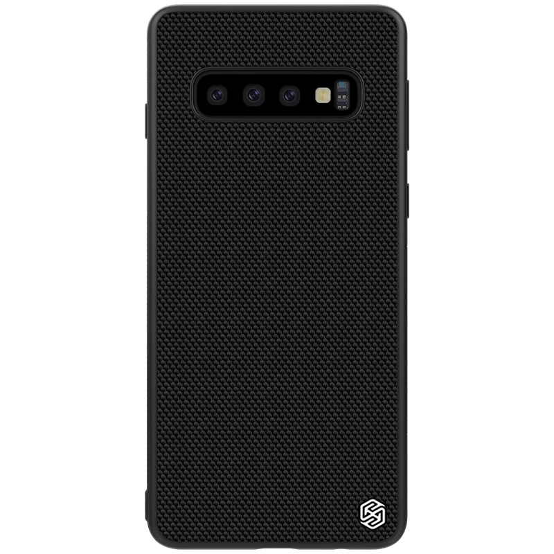 BLACK Чехол для samsung Galaxy S10/S10+ Plus S10 E S10E Nillkin текстурированная нейлоновая задняя крышка для samsung Galaxy S10 Plus чехол - Цвет: BLACK