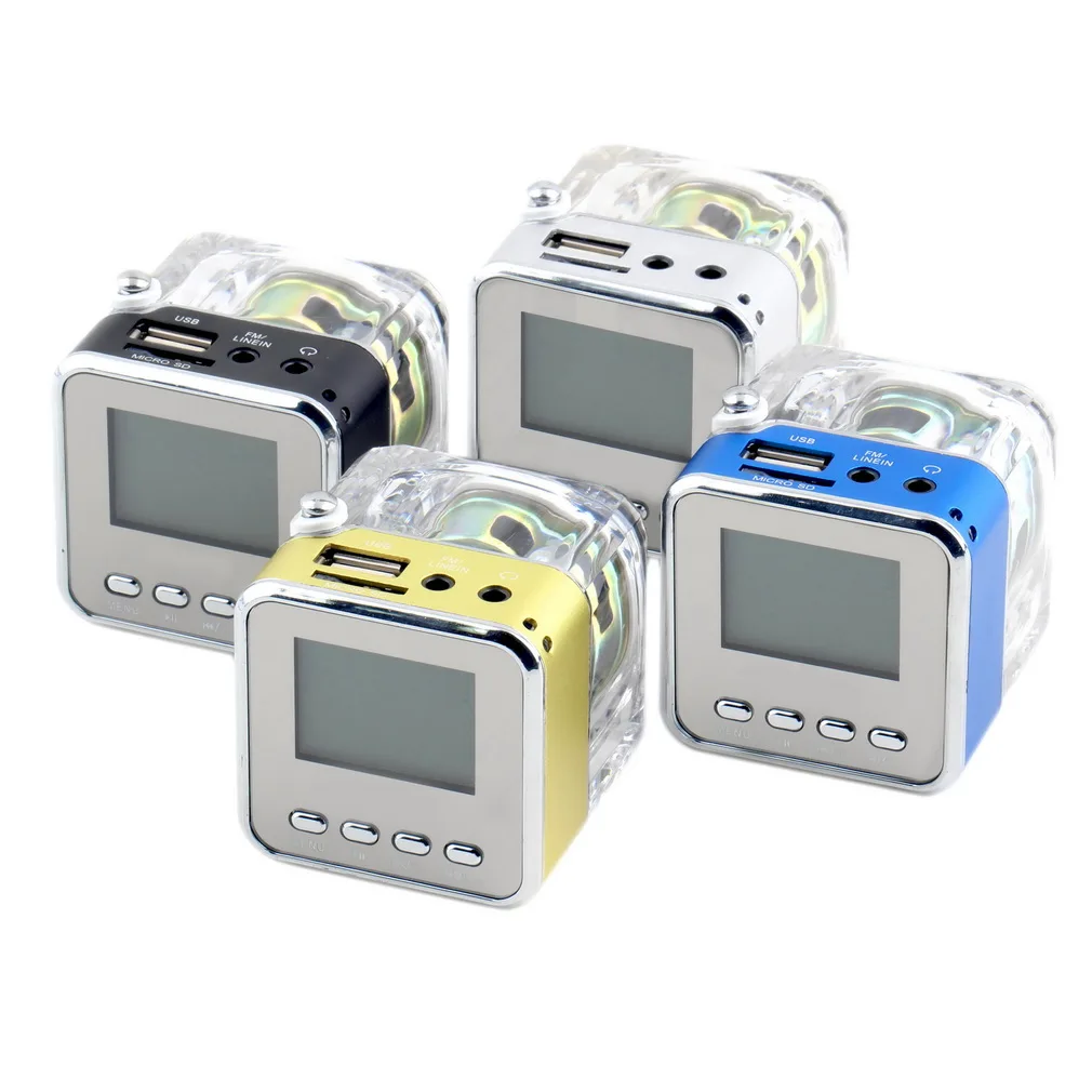 Мини динамик lcd HiFi Музыка MP3/4 плеер Micro SD/TF USB диск fm-радио