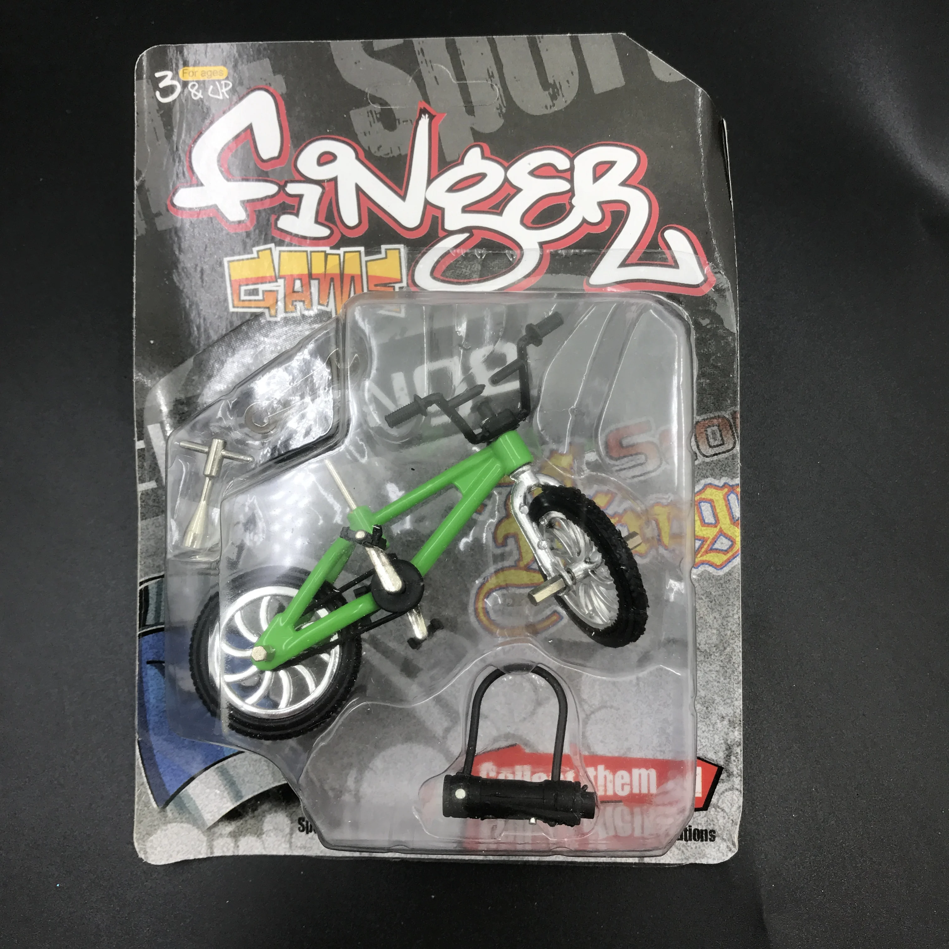 Игрушечные велосипеды на палец с тормозным тросом синий имитирующий BMX велосипед