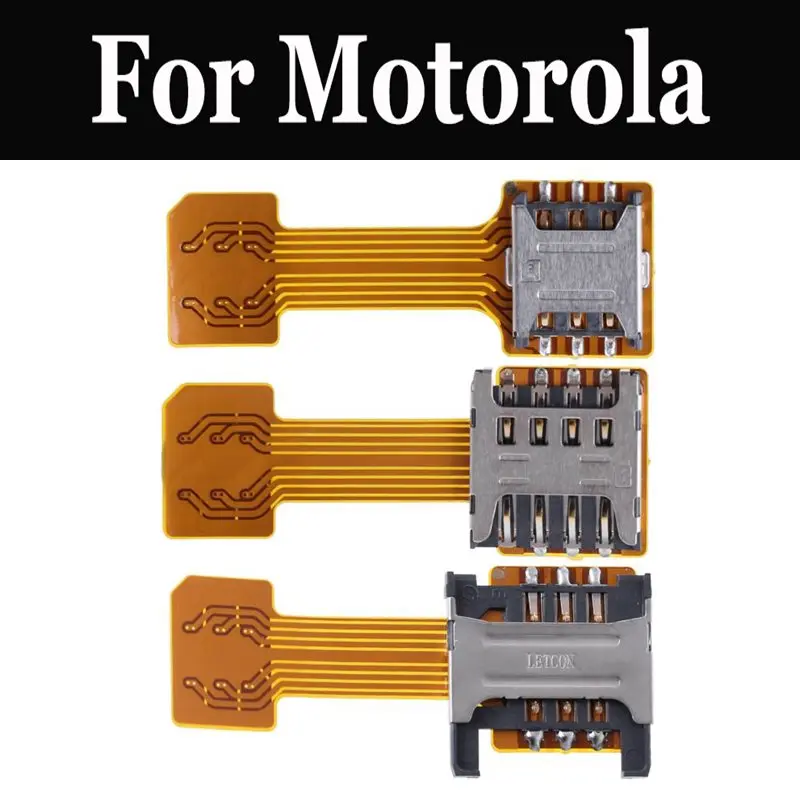 Double Dual SIM Card Micro SD Adapter For Motorola C Plus E G Play G6 M X Z Force Z2 Z3 | Мобильные телефоны и аксессуары