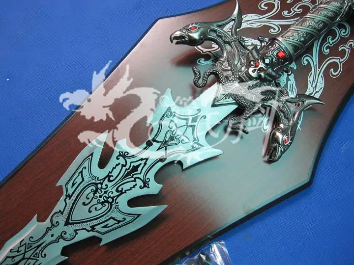 S2012 король зла Орел Змея Призрак Демон меч W/два боковых лезвия красные глаза 43&quot |