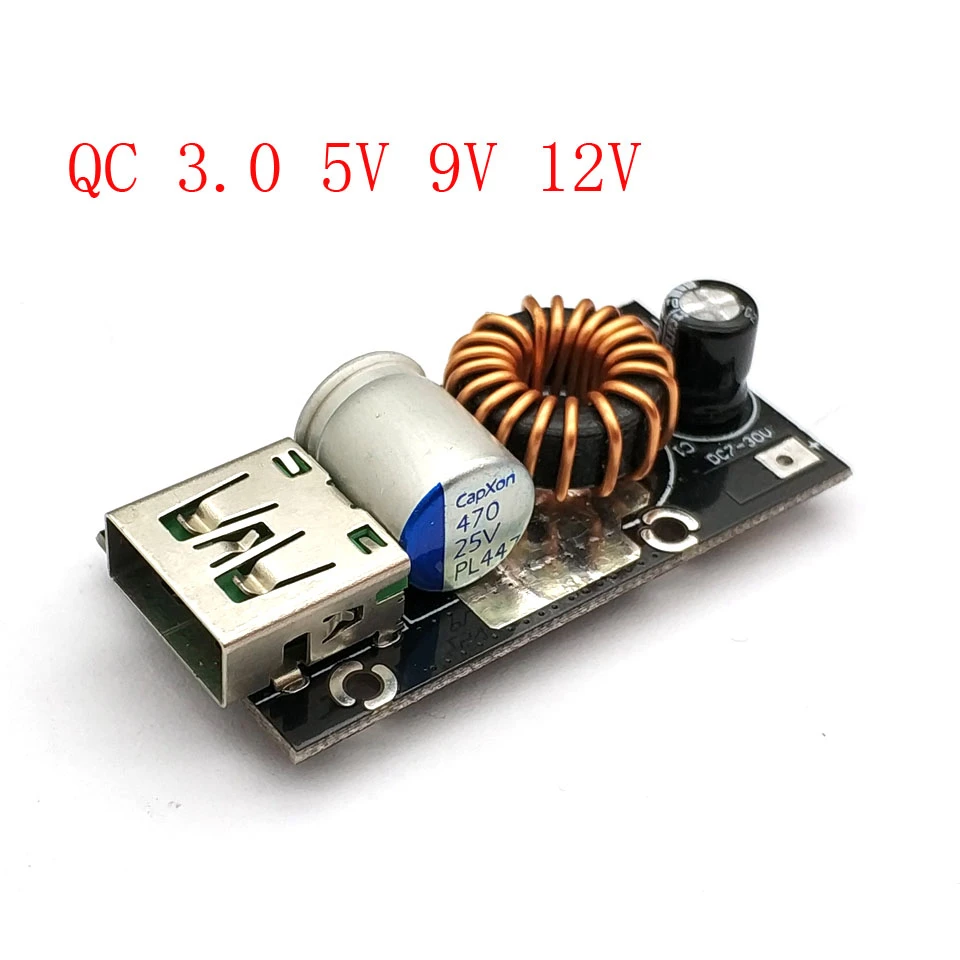 Понижающий преобразователь для зарядки USB 7 30 в 9 В 12 24 QC3.0 QC2.0 быстрая зарядка 5