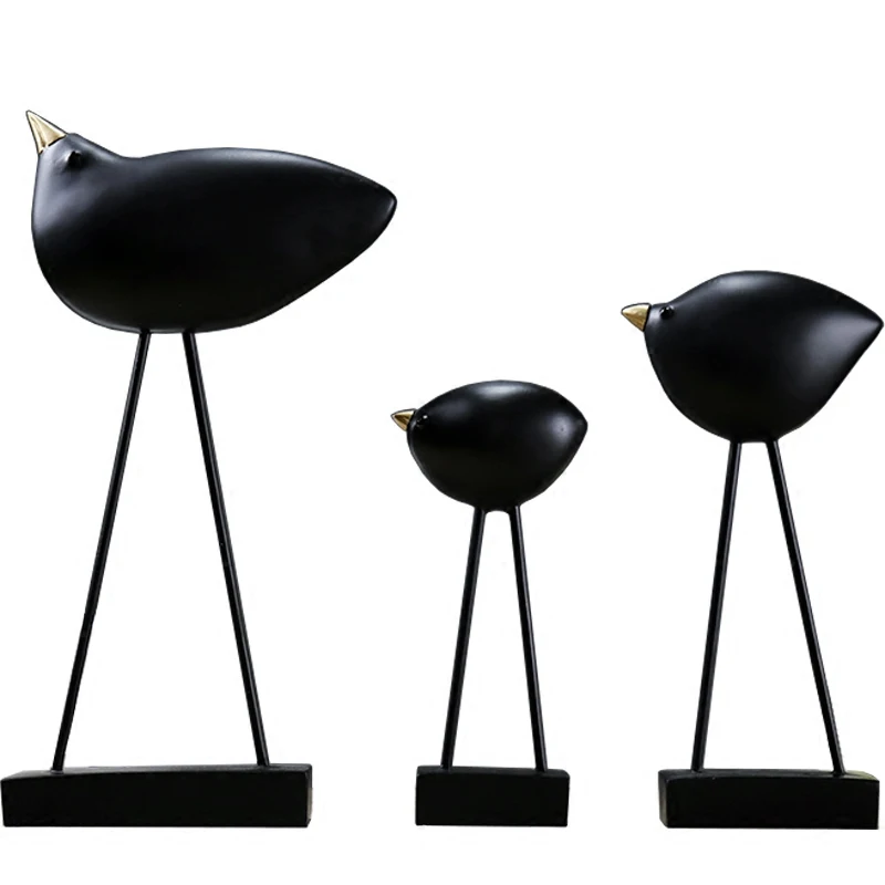Европа творческий с птицами из смолы фигурки Бар Винтаж статуя home decor ремесел