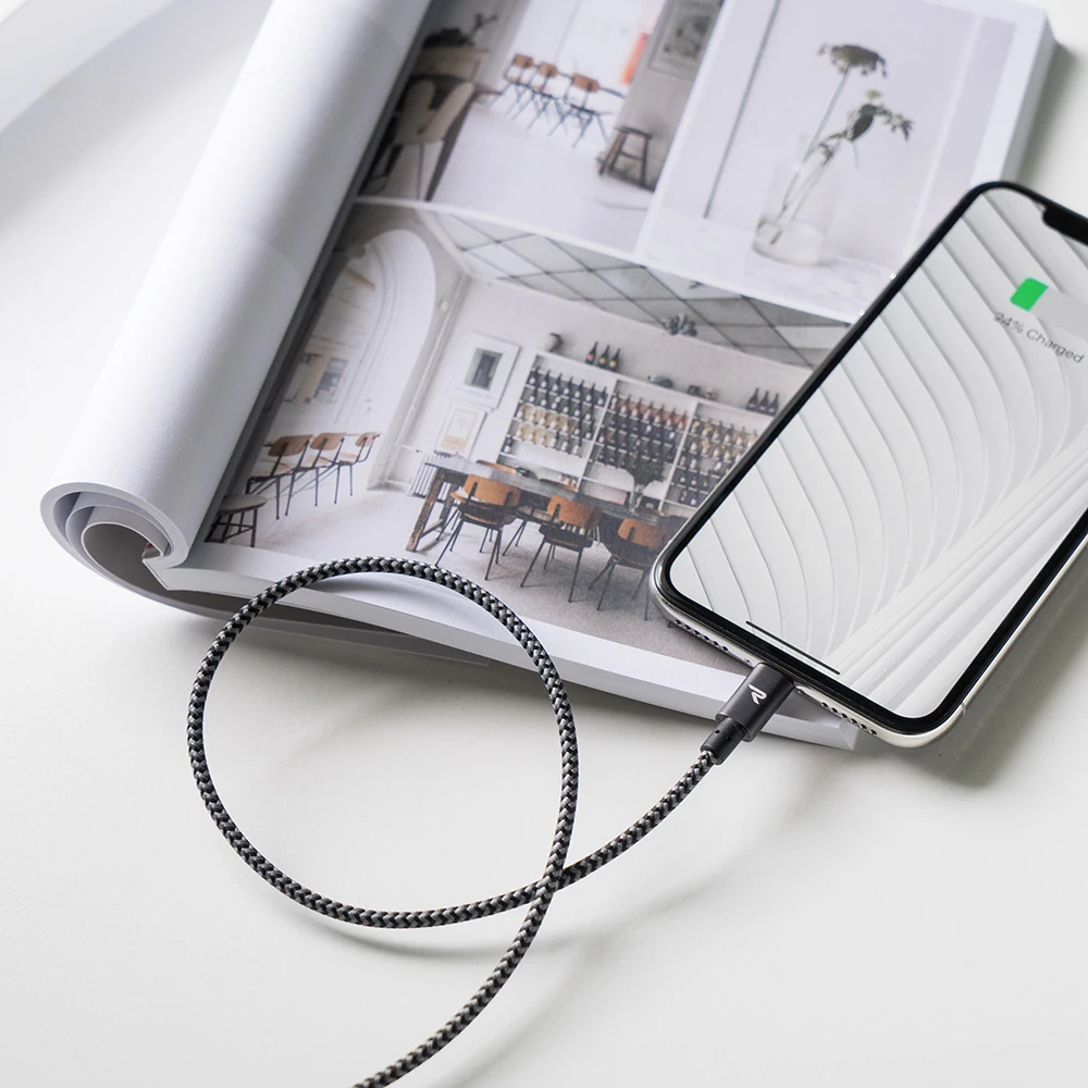 [2 шт./упак.] RAMPOW MFi Lightning Кабель быстрой зарядки USB кабель для передачи данных iPhone