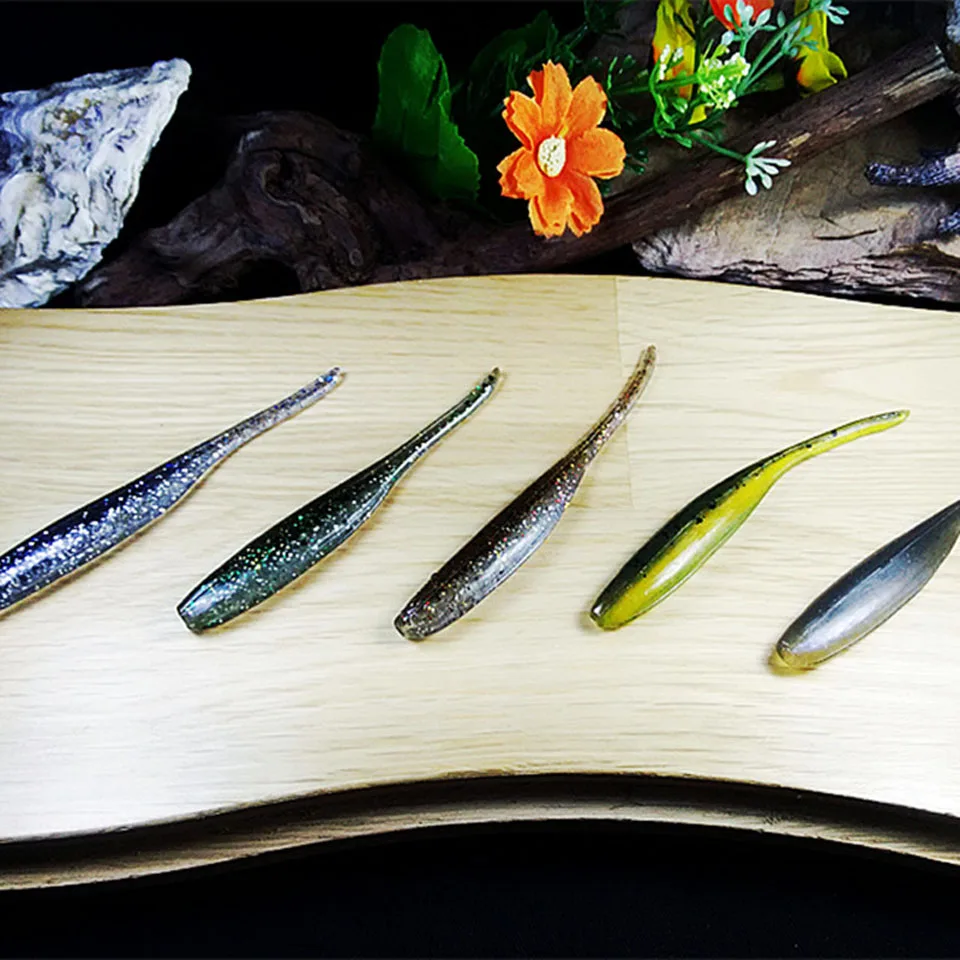 WALK FISH, 8 шт./лот, 80 мм, 1,9 г, Мягкая приманка для рыбалки, силиконовая приманка, приманка для рыбалки, двойной цвет, приманка для рыбалки, мягкая искусственная приманка