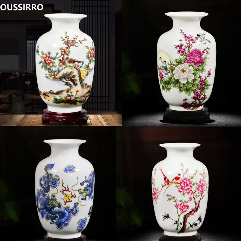 Керамические вазы Цзиндэчжэнь Ранняя Цветочная композиция для гостиной