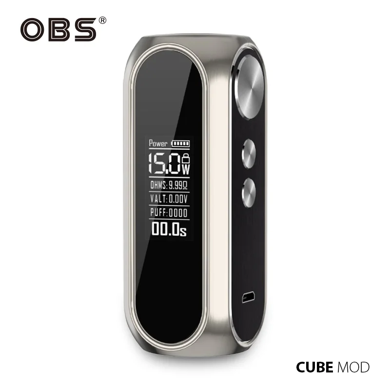 Оригинал OBS cubemod 3000 мАч встроенный аккумулятор 80 Вт Выход электронная сигарета