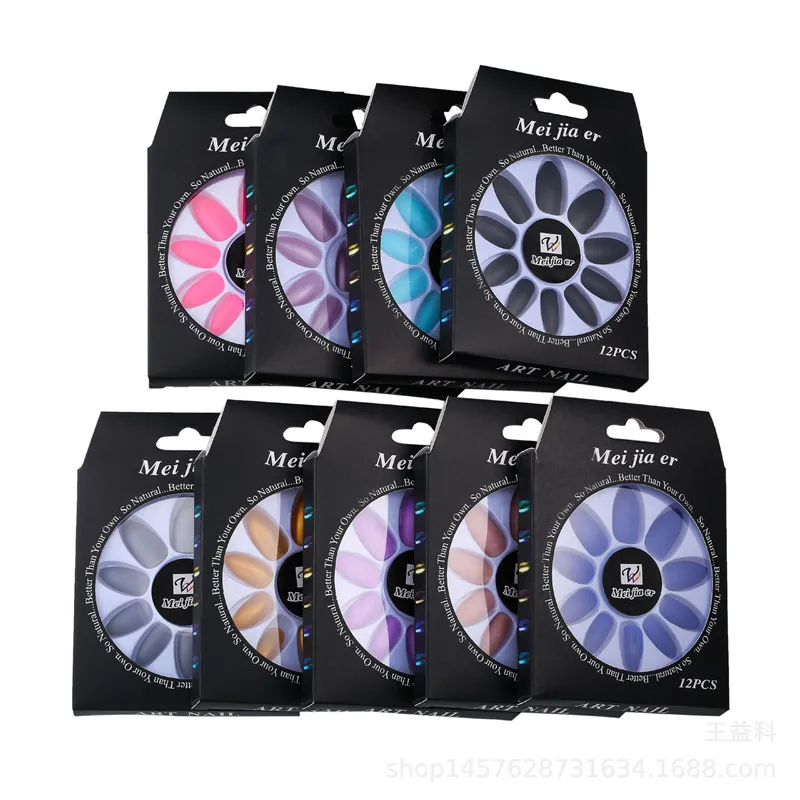 24 шт./компл. модные шпильки матовые Типсы для дизайна ногтей чистый красный