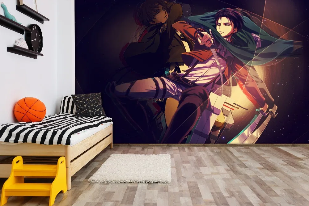 

[Самоклеющиеся] 3D атака на Титанов 666 Япония Аниме настенная бумага настенная печать настенные наклейки