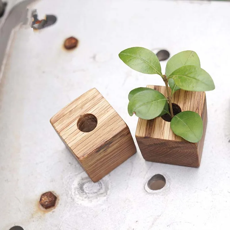 Оригинальный дизайн деревянная вазы искусство украшения необработанных