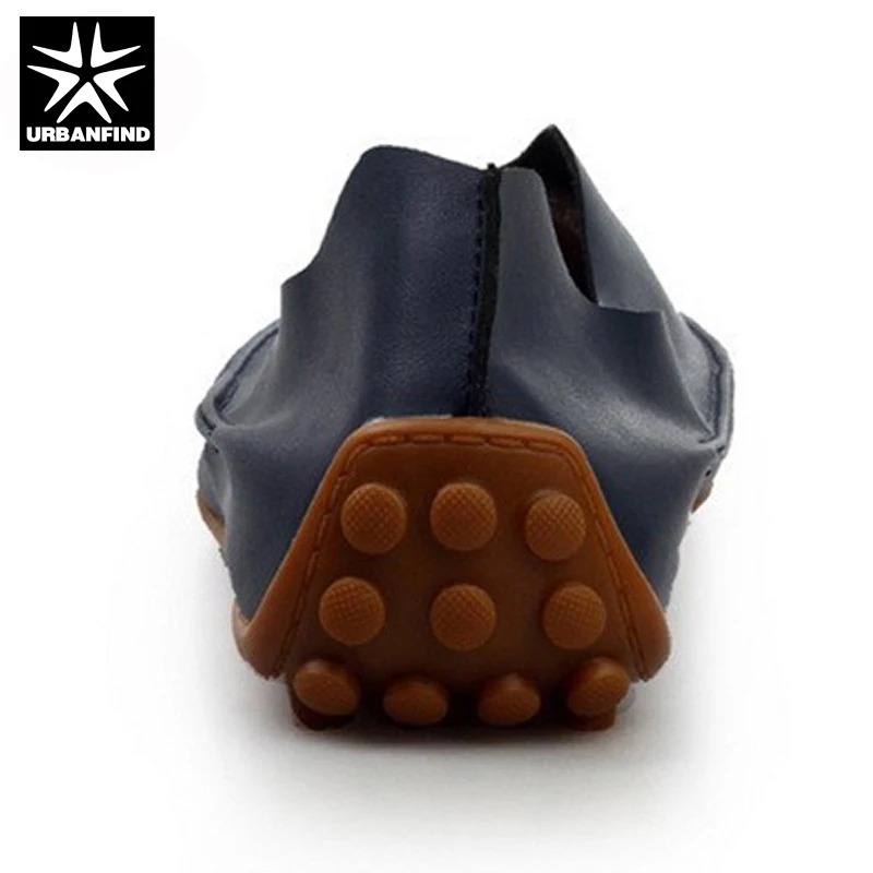 URBANFIND/мужские модные лоферы из PU искусственной кожи, повседневная обувь Большие европейские размеры 39-47, Мужская обувь для вождения без шнуровки на плоской подошве черный, синий, бежевый цвета