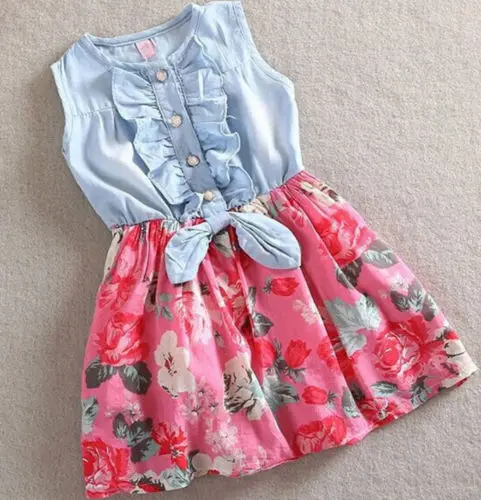 Новинка Одинаковая одежда для мамы и дочки платье без рукавов с цветочным