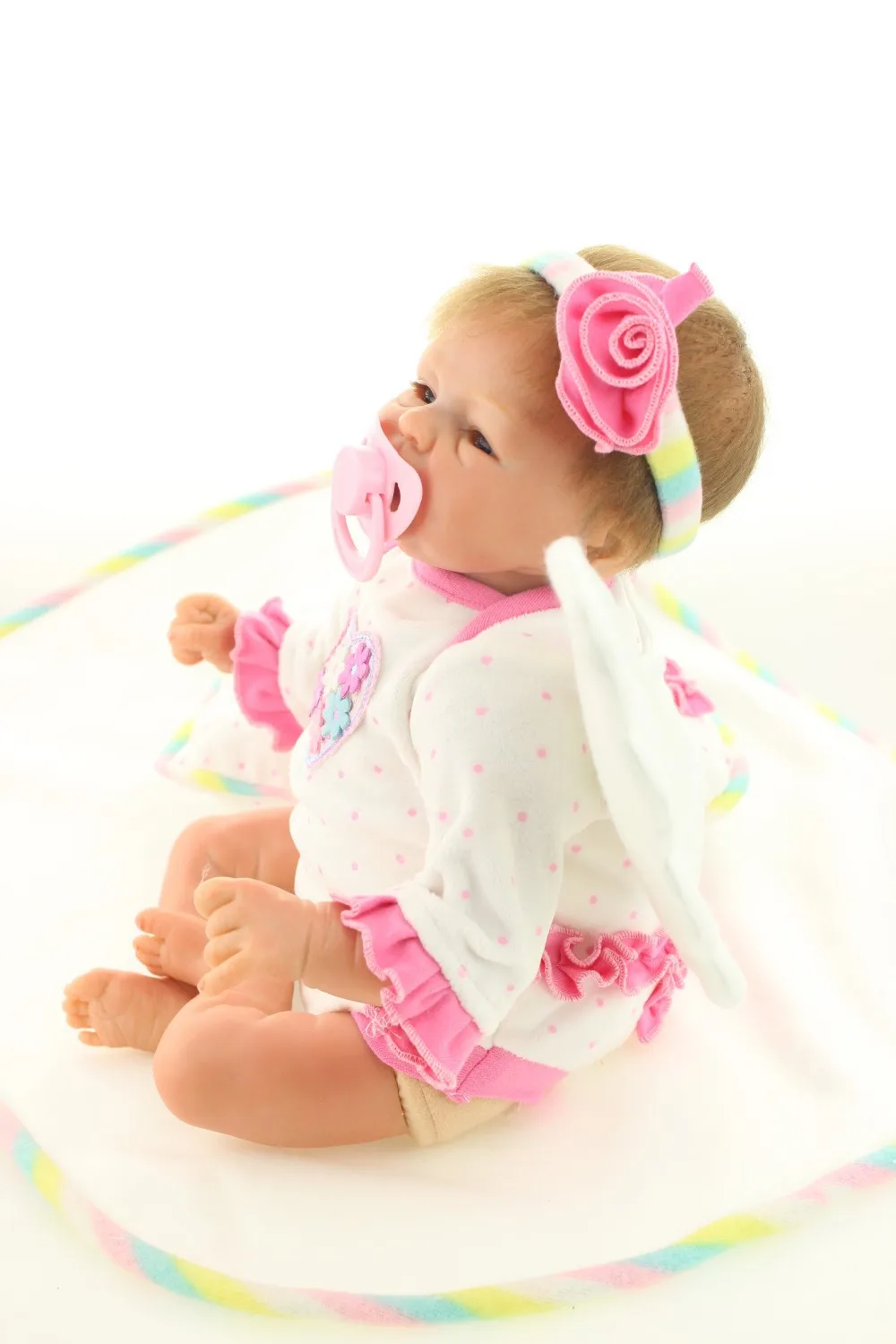 NPK Reborn Baby Doll 17 дюймов реалистичные американские Детские Куклы виниловые