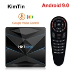 Части ТВ коробка 4 K Android 9 ТВ коробка HK1 супер RK3318 4 ядра ARM проигрыватель Google DDR4 4G 128G 2,4G5G, Wi-Fi, Декодер каналов кабельного телевидения ТВ приемник