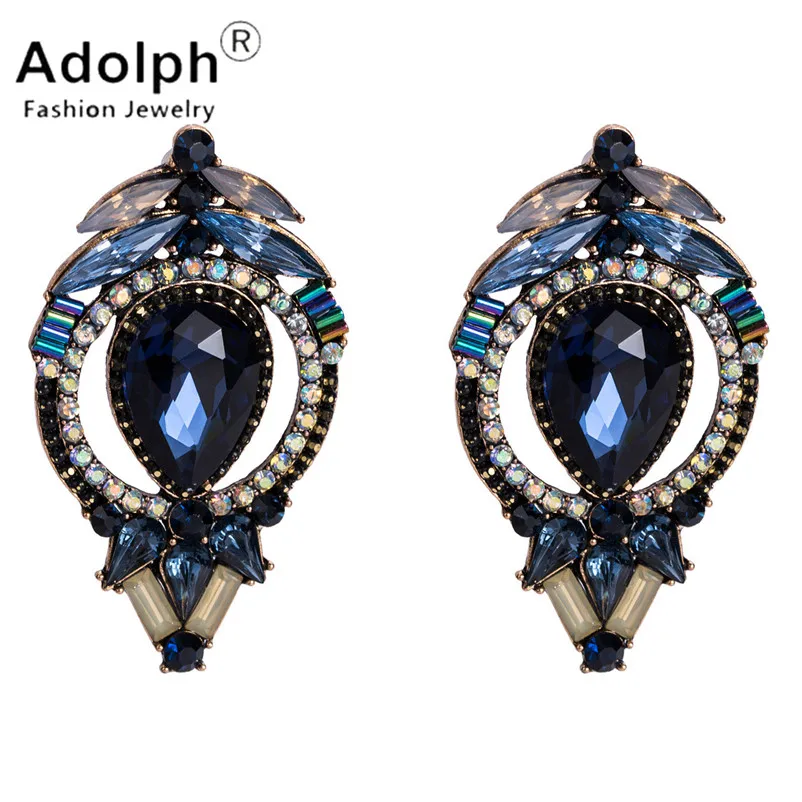 ADOLPH Star Jewelry винтажные хрустальные глаза Boho женские серьги гвоздики модные