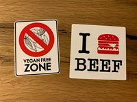 anti vegan meat stickers grill gas bbq outdoor kitchen beef car fun 519