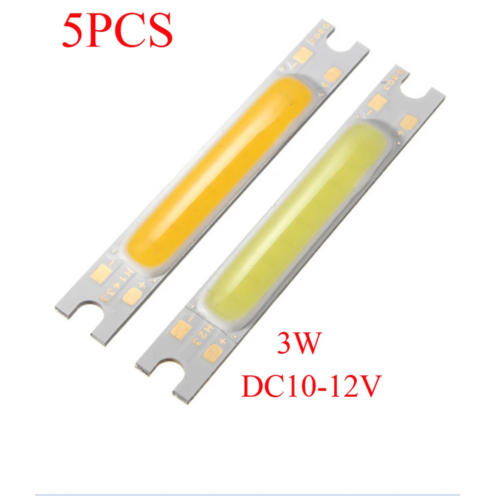DC12V 3 Вт Холодный/теплый белый COB высокомощная светодиодная полоса Светодиодная