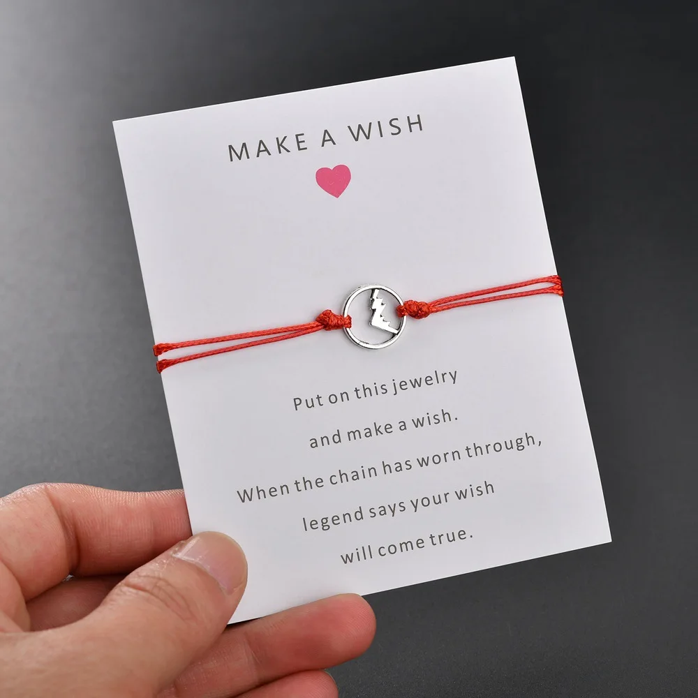 Женский браслет в форме горы Make A Wish card простой элегантный регулируемый с 7