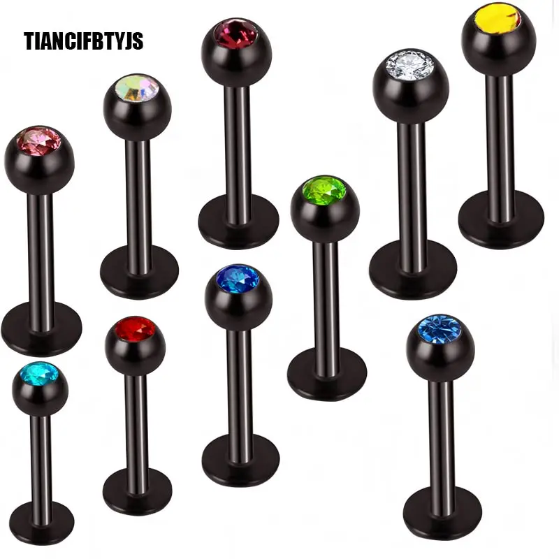 TIANCI FBYJS пирсинг 100 шт. 16g из нержавеющей стали 3 мм шар Labret Monroe набор гвоздиков для