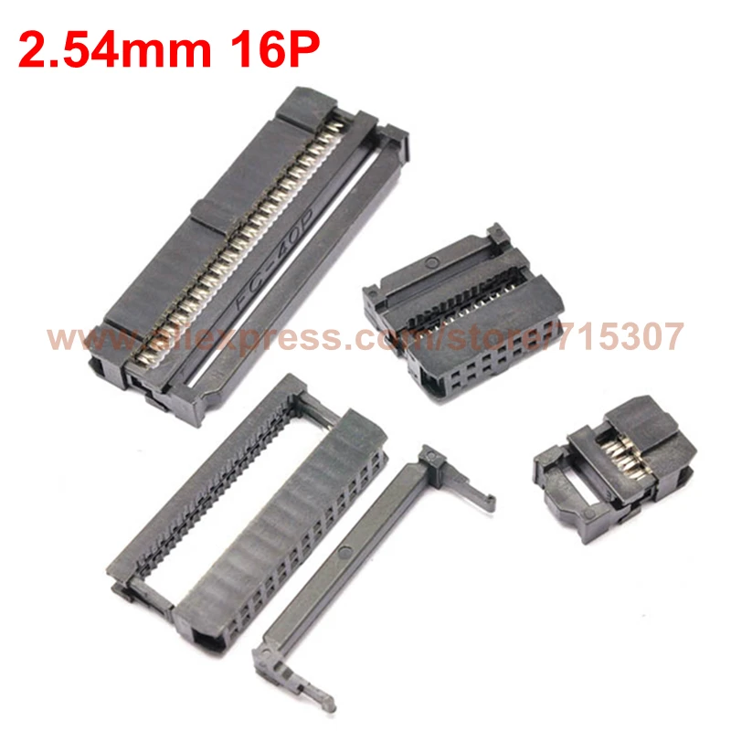 PHISCALE 20pcs idc socket 3 in 1 female connector 2.54mm 16P double row 2x8 Pin | Обустройство дома