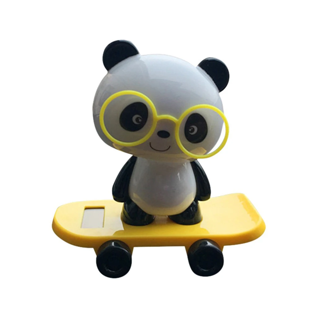 Cute Solar Powered Car Dashboard Home lastic Desk Decor Dancing Panda Swinging under the sunlight or light Toy Gift home decor | Дом и сад