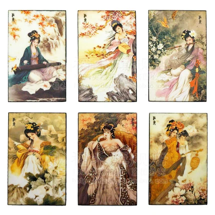 (6 pieces/lot)Chinese style classic beauty refrigerator