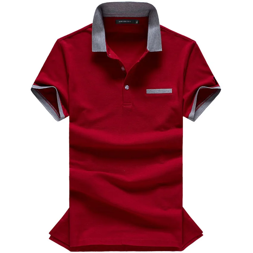 Для мужчин оригинальный Простой Тонкий отложной воротник футболки 2018 новые