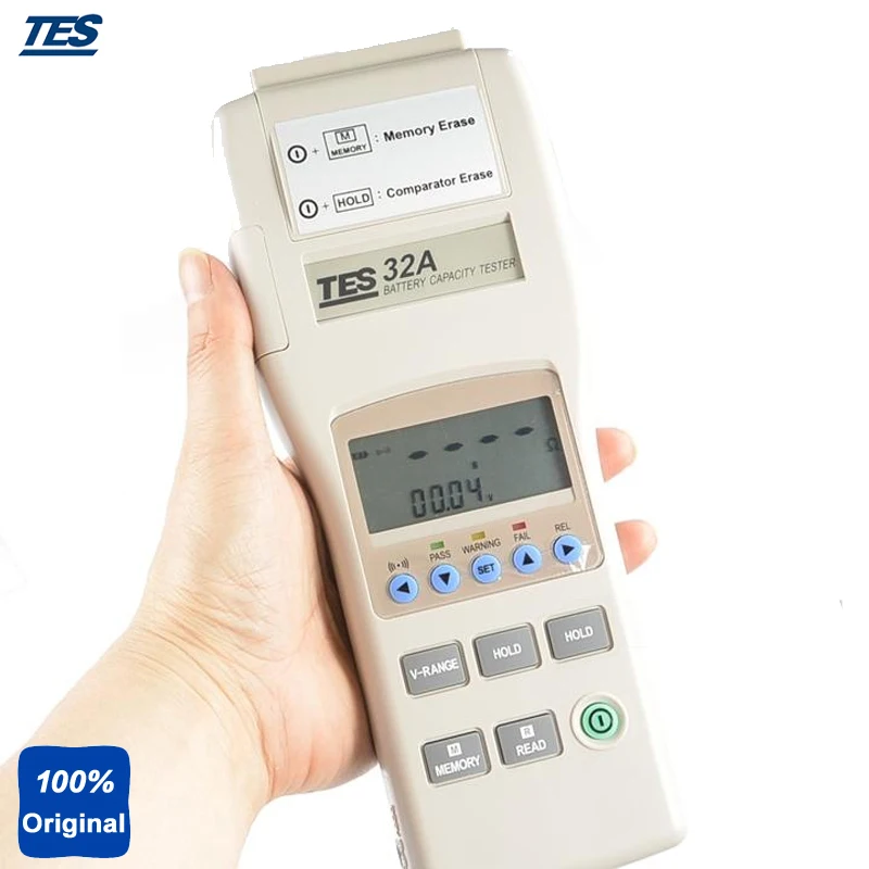 TES 32A компактный тестер емкости аккумуляторов щелочей и свинцово кислотных