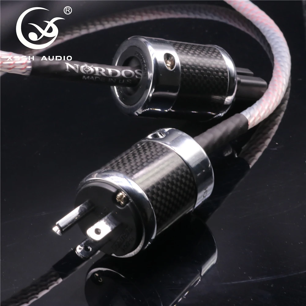 Hi Fi XSSH Audio YIVO 10 мм 9 ядер 16AWG ЕС США IEC FI50 и FI50M мама папа разъем питания переменного